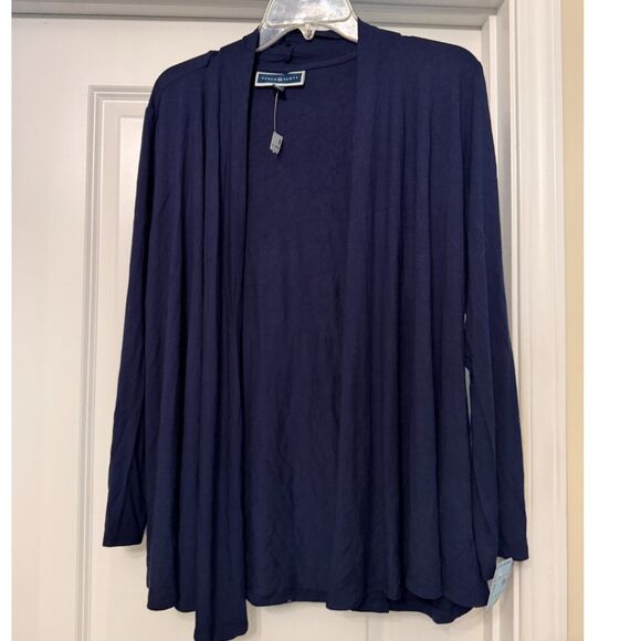 Karen Scott Tops - Karen Scott Navy Blue Open Front Cardigan – Women’s Size Medium – New With Tags